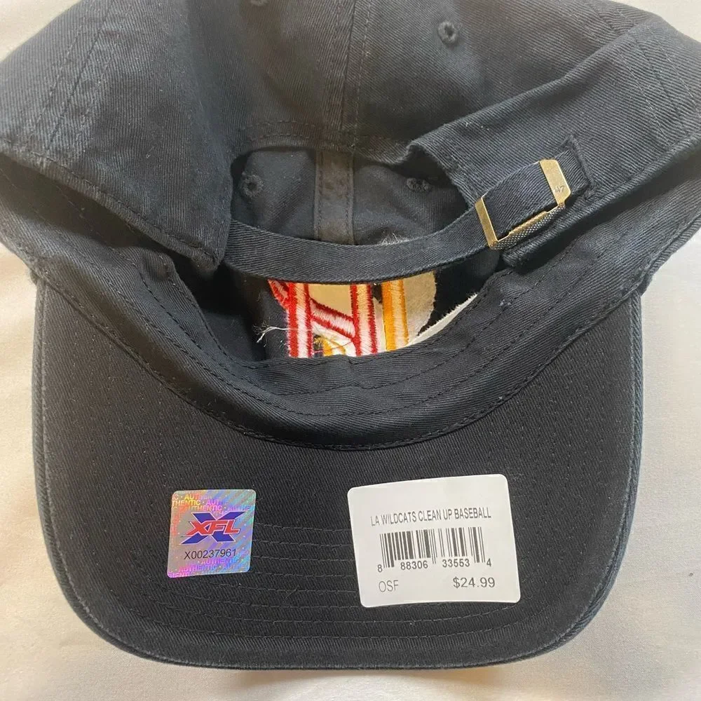 NWT ‘47 Los Angeles LA Wildcats XFL Football Black Adjustable Baseball Cap